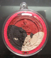 Grande amulette tricolore Jatukham Rammathep et Luang Phor Thuat.