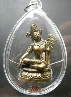 Amulettes Tibétaines de Tara verte, Tara blanche, Manjushri et Bouddha de longue vie - Joyaux qui exaucent les désirs. magiedubouddha
