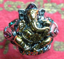 Bague bénie de Ganesh Wen Phra Pikanet - Wat Saman Ratanaram. La Magie du Bouddha.