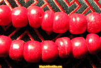Mala made of dyed yak bone: coral or turquoise colors 