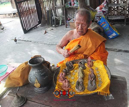 Grande amulette Phra Somdej Muan - Très Vénérable LP Thongpoon magiedubouddha