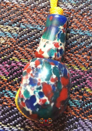 Bille de tête pour chapelet Tibétain - en résine multicolore. magiedubouddha.com