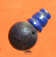 Bille de tête pour chapelet Tibétain - en lapis lazulli. magiedubouddha.com