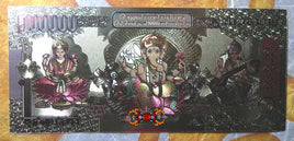 Billet magique de fortune de 100.000 roupies de Lakshmi, Ganesh et Sarasvati. La Magie du Bouddha.