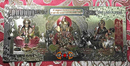 Billet de fortune de ganesh, lakshmi et sarasvati.