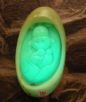 Pendentif Bouddha de fortune en pierre fluorescente Ye Ming Zhu.