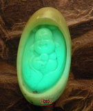 Pendentif Bouddha de fortune en pierre fluorescente Ye Ming Zhu.