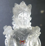 Statuette de Tara blanche en cristal de roche Tibétain (quartz).