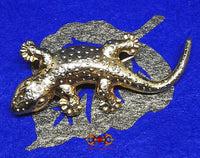 Amulette Thai broche Gecko de fortune - Très Vénérable LP Liew.