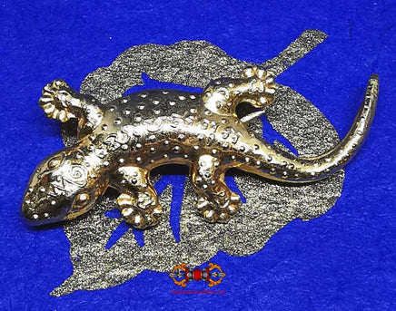 Amulette Thai broche Gecko de fortune - Très Vénérable LP Liew. magiedubouddha