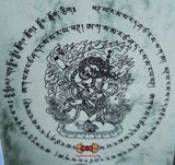 Cadre Chakra et Amulette Tibétaine Yantra - Dakini à la face de lion (Sengué Dongma).
