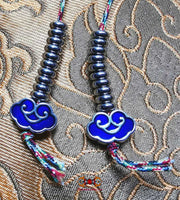Cloisonné mantra counters - cloud pattern. 