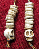 Compteurs de mantra pour chapelet bouddhiste Tibétain - Modèle crâne tantrique.