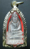 Amulette du Bouddha en cristal de roche (quartz).