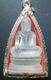 Amulette du Bouddha en cristal de roche (quartz).