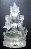 Statuette de Tara blanche en cristal de roche Tibétain (quartz).