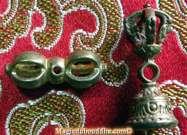 Perles de compteur de mala : Cloche et dorje