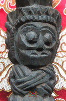 Grande dague rituelle Tibétaine Phurba en bois sculpté - Style Tamang. La Magie du Bouddha.
