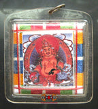 Amulette tibétaine yantra du bouddha de fortune. 
