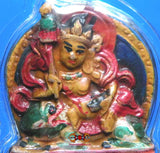 Belle amulette Tsa Tsa du Bouddha de fortune Tibétain Jambhala.