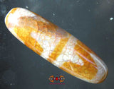 Gros Dzi Tibétain orange - type : Peau de Tigre.