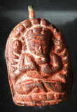 Pendentif amulette Ganesh en pâte de verre