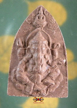 Amulette Ganesh et Svastika - Wat Phra Barn Thung Wang Kam Ken magiedubouddha