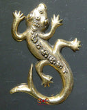 Amulettes Thai Gecko en laiton.