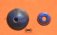 Bille de tête pour chapelet Tibétain - en lapis lazulli. magiedubouddha.com