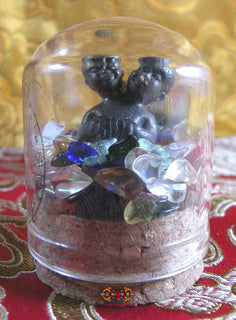 Amulette vaudou Thai Hoon Payon de fortune bicéphale. La Magie du Bouddha.