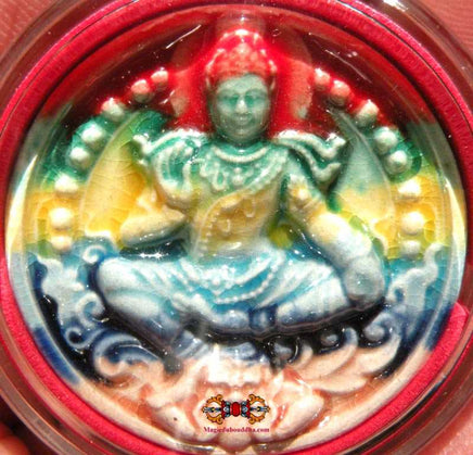 Petite amulette multicolore de Jatukham Rammathep - Wat Mahatat. magiedubouddha