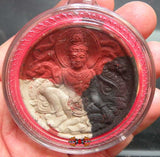 Grande amulette tricolore Jatukham Rammathep et Luang Phor Thuat.