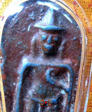 Amulette Cambodgienne ancienne en forme d'éventail de moine Talapad.