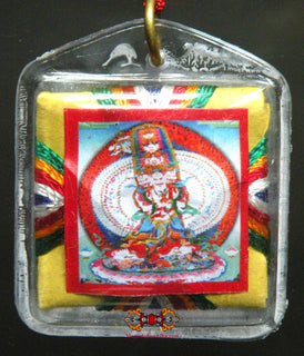 Amulette Tibétaine Yantra Bönpo de Duk Karmo - Puissante protection générale. La Magie du Bouddha.