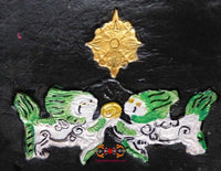 Grande plaque votive Tibétaine Tsa Tsa du Bouddha de longue vie Amithayus.