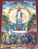 Amulette Tibétaine Mantra de Lokesvara (Chenrézig à milles bras)
