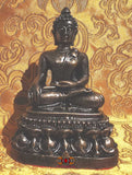Statuette du bouddha luang phor sothorn en poudre de minerai de fer bleu magique lek namphi. 