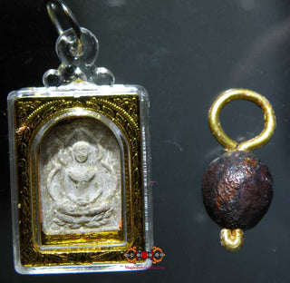 Amulettes Bouddha et bille Look Aum - Très Vénérable LP Thongpoon. magiedubouddha