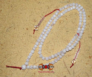 Mala Tibétain 100% quartz - Pour les pratiques de purification. La Magie du Bouddha.