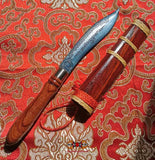 Dague rituelle thai en fer magique bleu lek namphi.