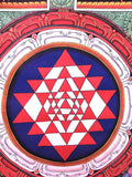 Grande Thangka Tibétaine du Shri Yantra.