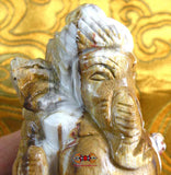 Statuette de Ganesh en bois fossile