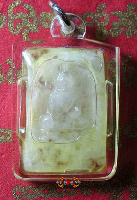 Amulette Phra Somdej en pierre sacrée Hin Phratat blanche. La Magie du Bouddha.