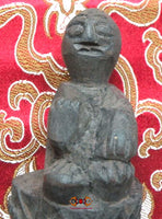 Grande dague rituelle Tibétaine Phurba en bois sculpté - Style Tamang. La Magie du Bouddha.
