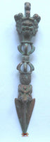 Petite dague rituelle Tibétaine Phurba en cuivre ancienne. La Magie du Bouddha.