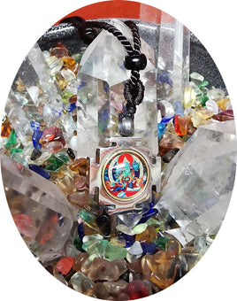 Pendentif protecteur de Tara verte (avec Rilbu) - Sa Sainteté le Dalai-Lama. La Magie du Bouddha.