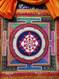 Grande Thangka Tibétaine du Shri Yantra.