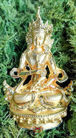 Consecrated golden statuette of Dorje Sempa (Vajrasattva). 
