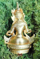 Consecrated golden statuette of Dorje Sempa (Vajrasattva). 