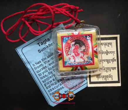 Puissante amulette Tibétaine Yantra Bönpo de Tagla Membar - Protection contre la magie noire. La Magie du Bouddha.